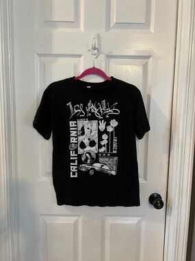 Black Graphic California Kids Tee - Unbranded